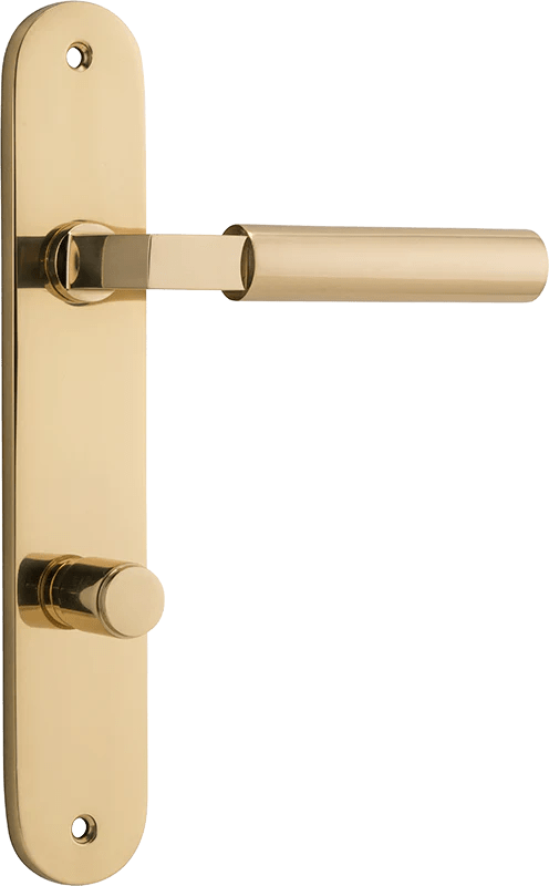 Berlin Lever - Oval Backplate - Ella Grace - Iver - Polished Brass - Door Levers