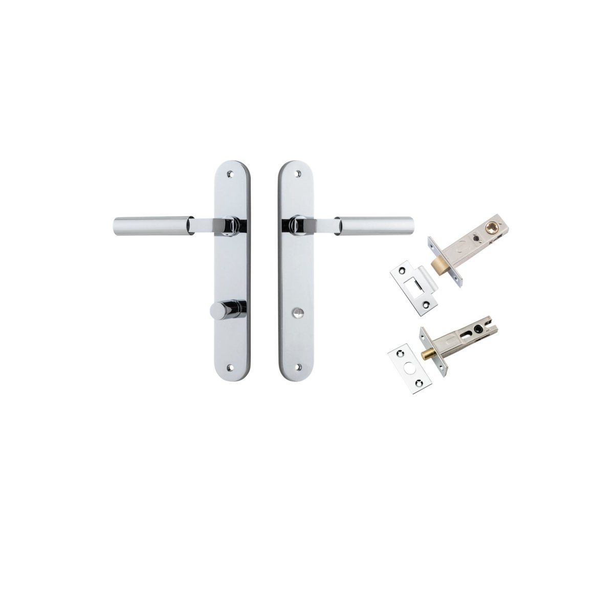 Berlin Lever - Oval Backplate - Ella Grace - Iver - Polished Chrome - Door Levers