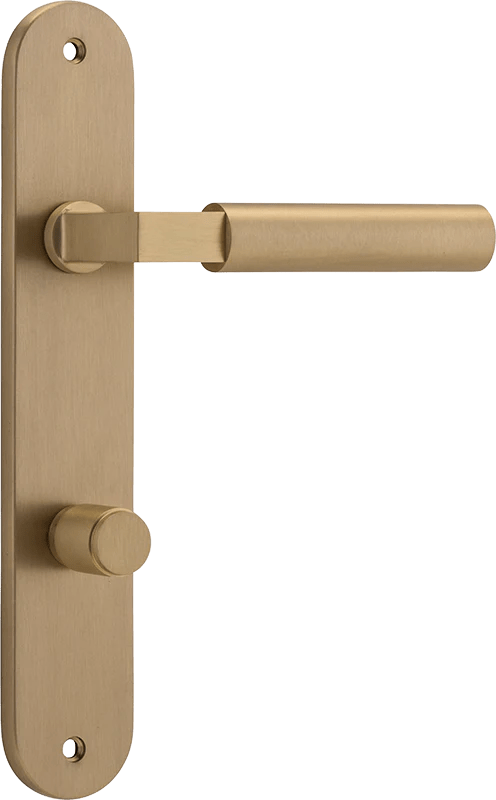 Berlin Lever - Oval Backplate - Ella Grace - Iver - Brushed Brass - Door Levers