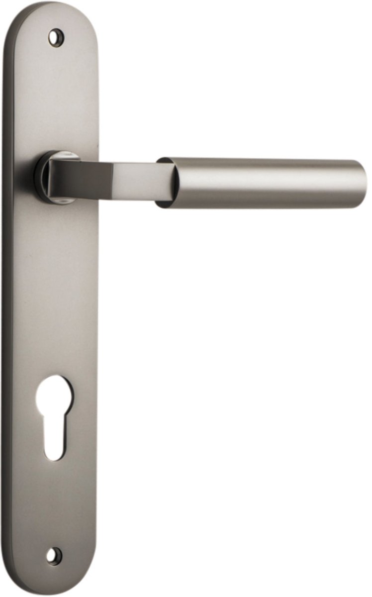 Berlin Lever - Oval Backplate - Ella Grace - Iver - Satin Nickel - Door Levers