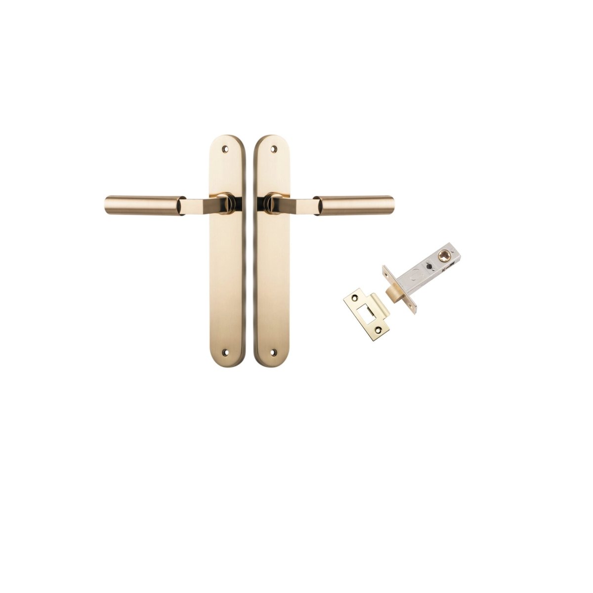 Berlin Lever - Oval Backplate - Ella Grace - Iver - Polished Brass - Door Levers