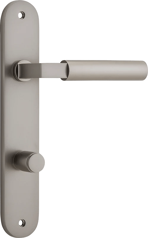 Berlin Lever - Oval Backplate - Ella Grace - Iver - Satin Nickel - Door Levers