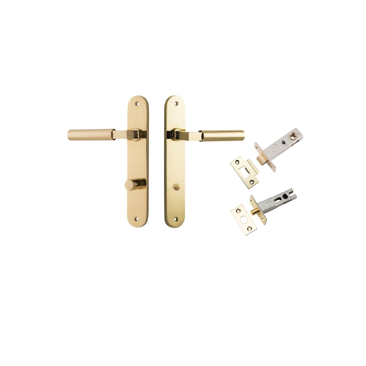 Berlin Lever - Oval Backplate - Ella Grace - Iver - Polished Brass - Door Levers