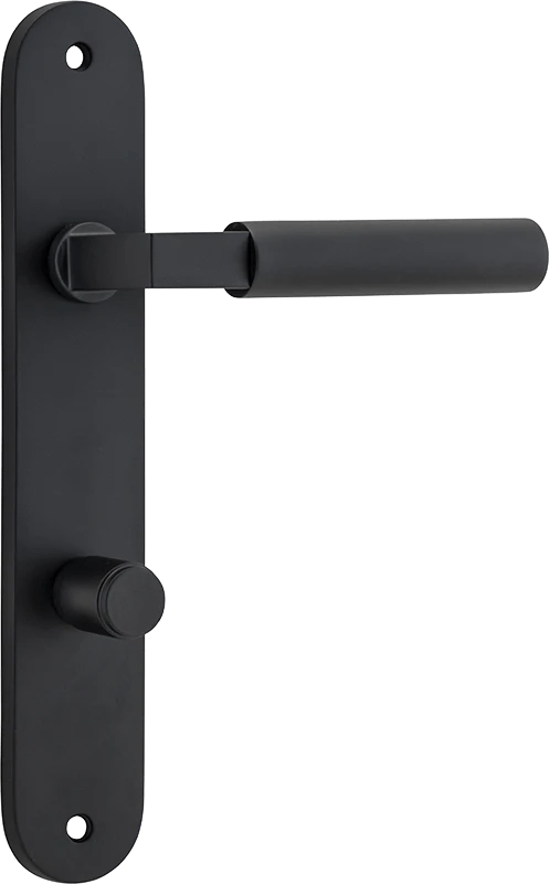 Berlin Lever - Oval Backplate - Ella Grace - Iver - Matt Black - Door Levers