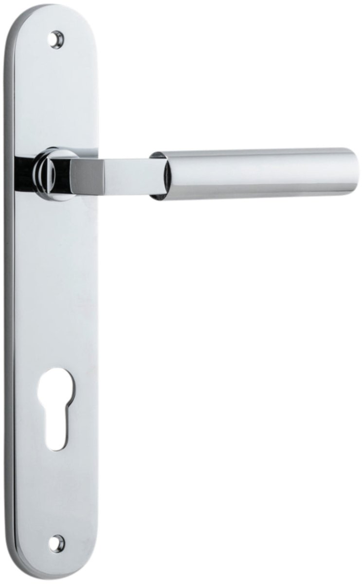 Berlin Lever - Oval Backplate - Ella Grace - Iver - Polished Chrome - Door Levers