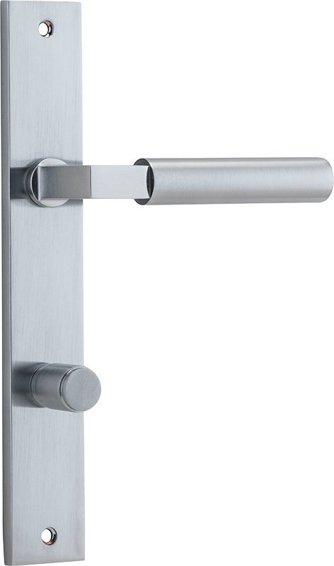 Berlin Lever - Rectangular Backplate - Ella Grace - Iver - Brushed Chrome - Door Levers