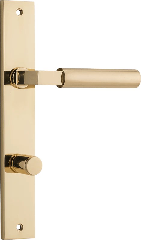 Berlin Lever - Rectangular Backplate - Ella Grace - Iver - Polished Brass - Door Levers