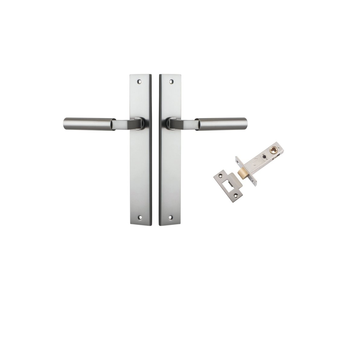 Berlin Lever - Rectangular Backplate - Ella Grace - Iver - Satin Nickel - Door Levers