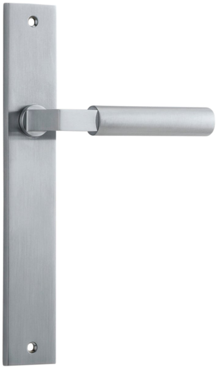 Berlin Lever - Rectangular Backplate - Ella Grace - Iver - Brushed Chrome - Door Levers