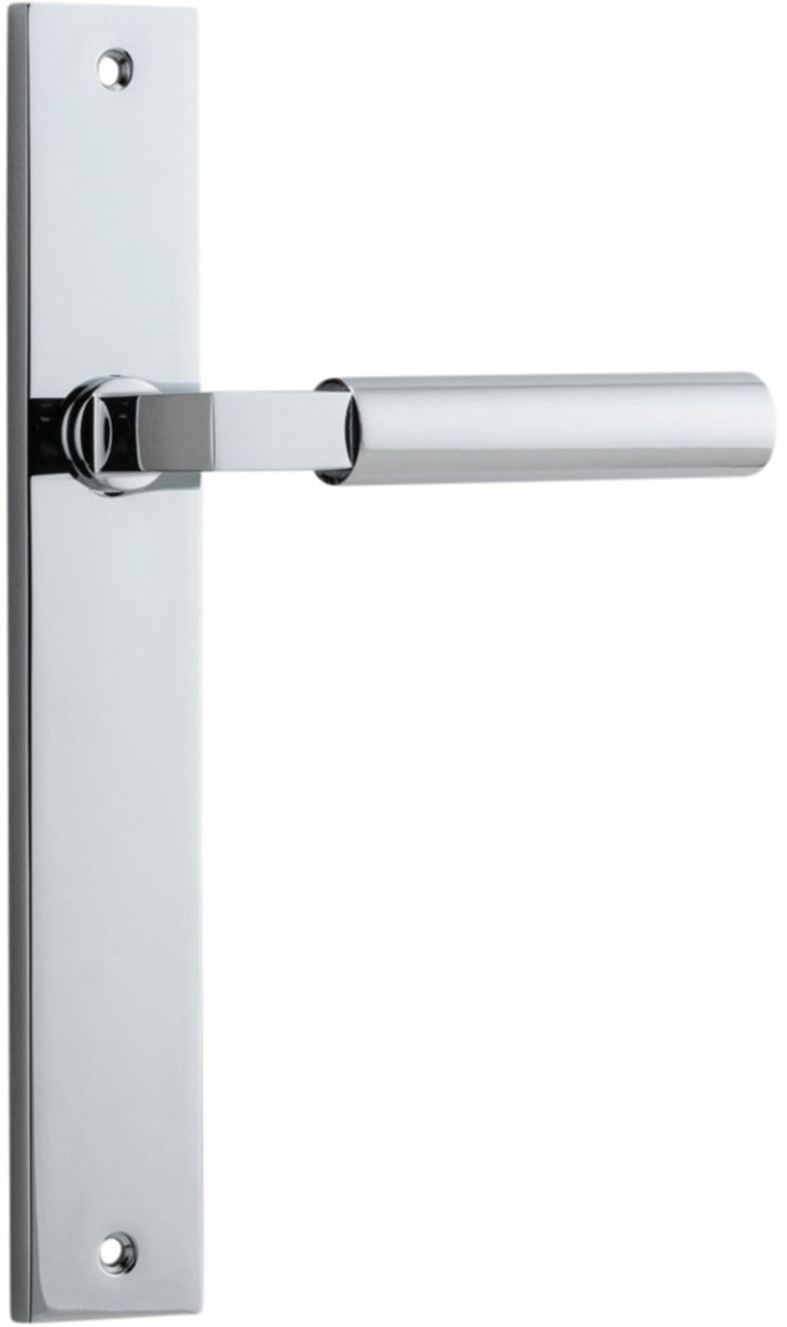 Berlin Lever - Rectangular Backplate - Ella Grace - Iver - Polished Chrome - Door Levers