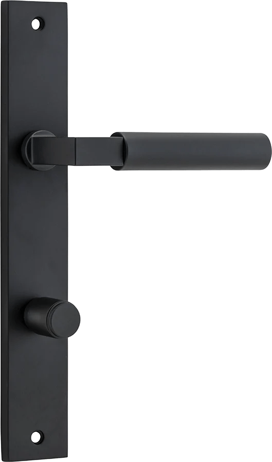 Berlin Lever - Rectangular Backplate - Ella Grace - Iver - Matt Black - Door Levers