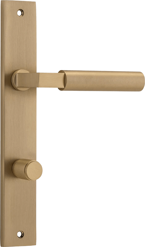 Berlin Lever - Rectangular Backplate - Ella Grace - Iver - Brushed Brass - Door Levers