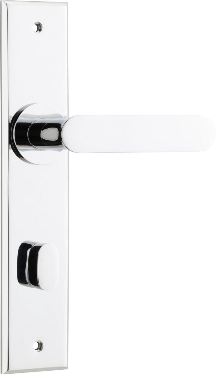 Bronte Lever - Chamfered Backplate - Ella Grace - Iver - Polished Chrome - Door Levers