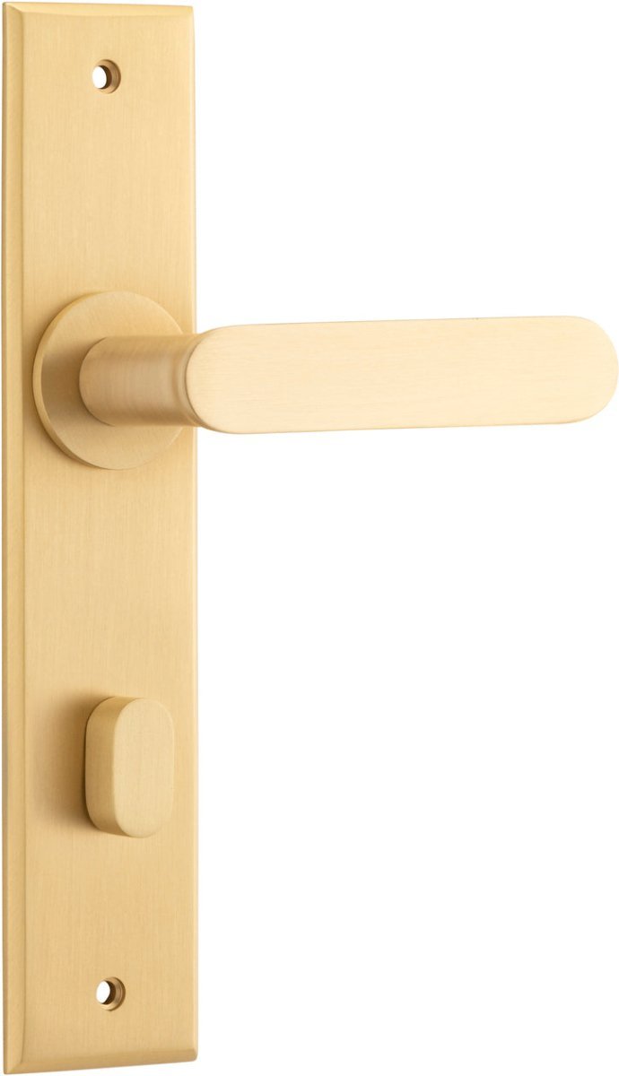 Bronte Lever - Chamfered Backplate - Ella Grace - Iver - Brushed Brass - Door Levers