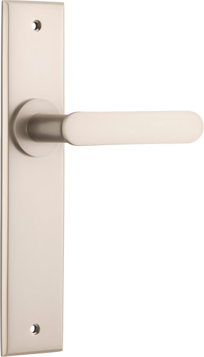 Bronte Lever - Chamfered Backplate - Ella Grace - Iver - Satin Nickel - Door Levers