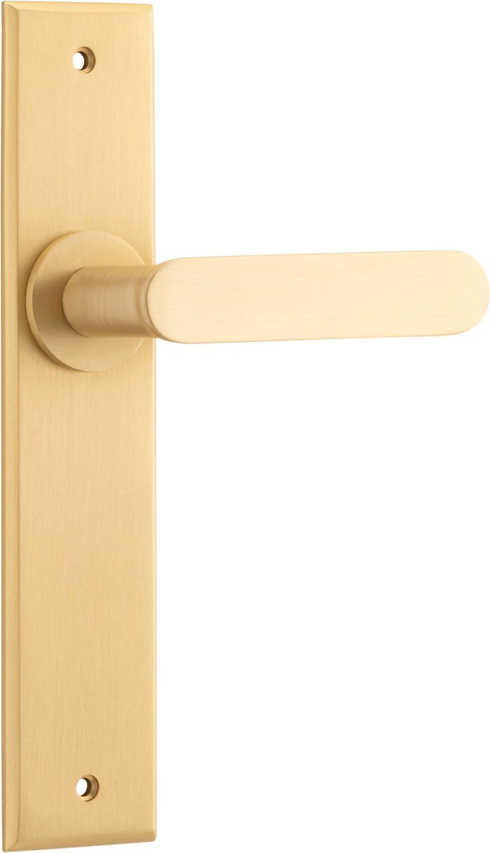 Bronte Lever - Chamfered Backplate - Ella Grace - Iver - Brushed Brass - Door Levers