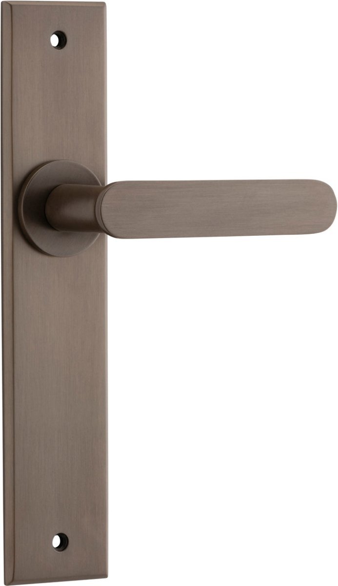 Bronte Lever - Chamfered Backplate - Ella Grace - Iver - Signature Brass - Door Levers