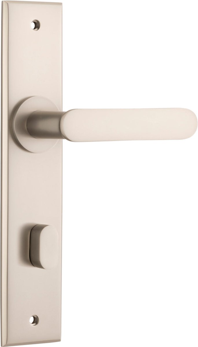 Bronte Lever - Chamfered Backplate - Ella Grace - Iver - Satin Nickel - Door Levers