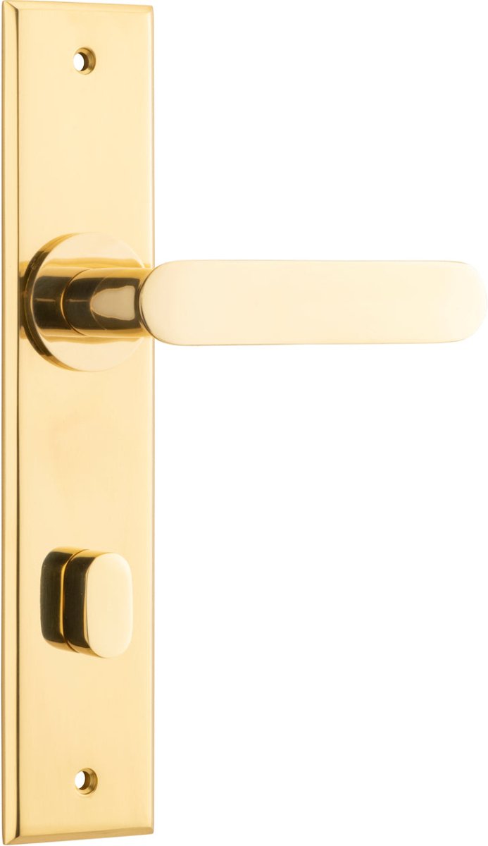 Bronte Lever - Chamfered Backplate - Ella Grace - Iver - Polished Brass - Door Levers