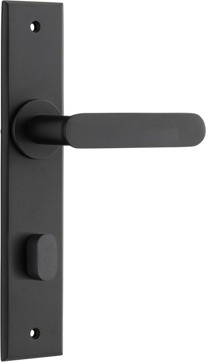 Bronte Lever - Chamfered Backplate - Ella Grace - Iver - Matt Black - Door Levers