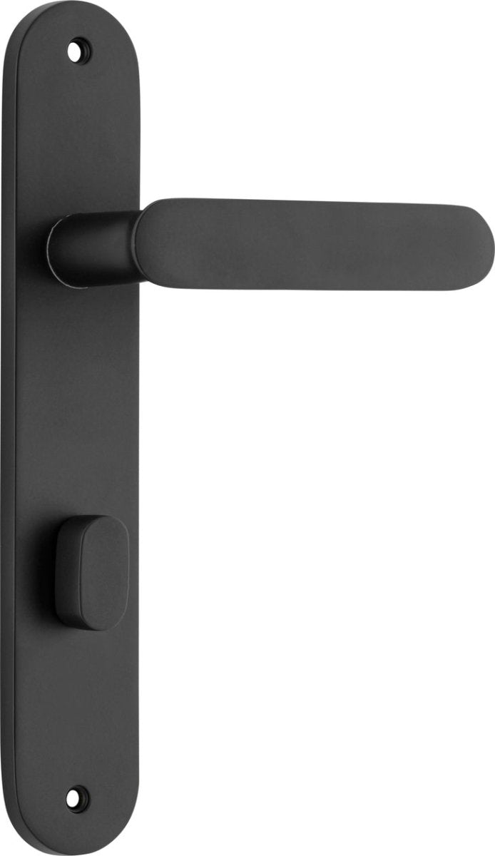 Bronte Lever - Oval Backplate - Ella Grace - Iver - Matt Black - Door Levers