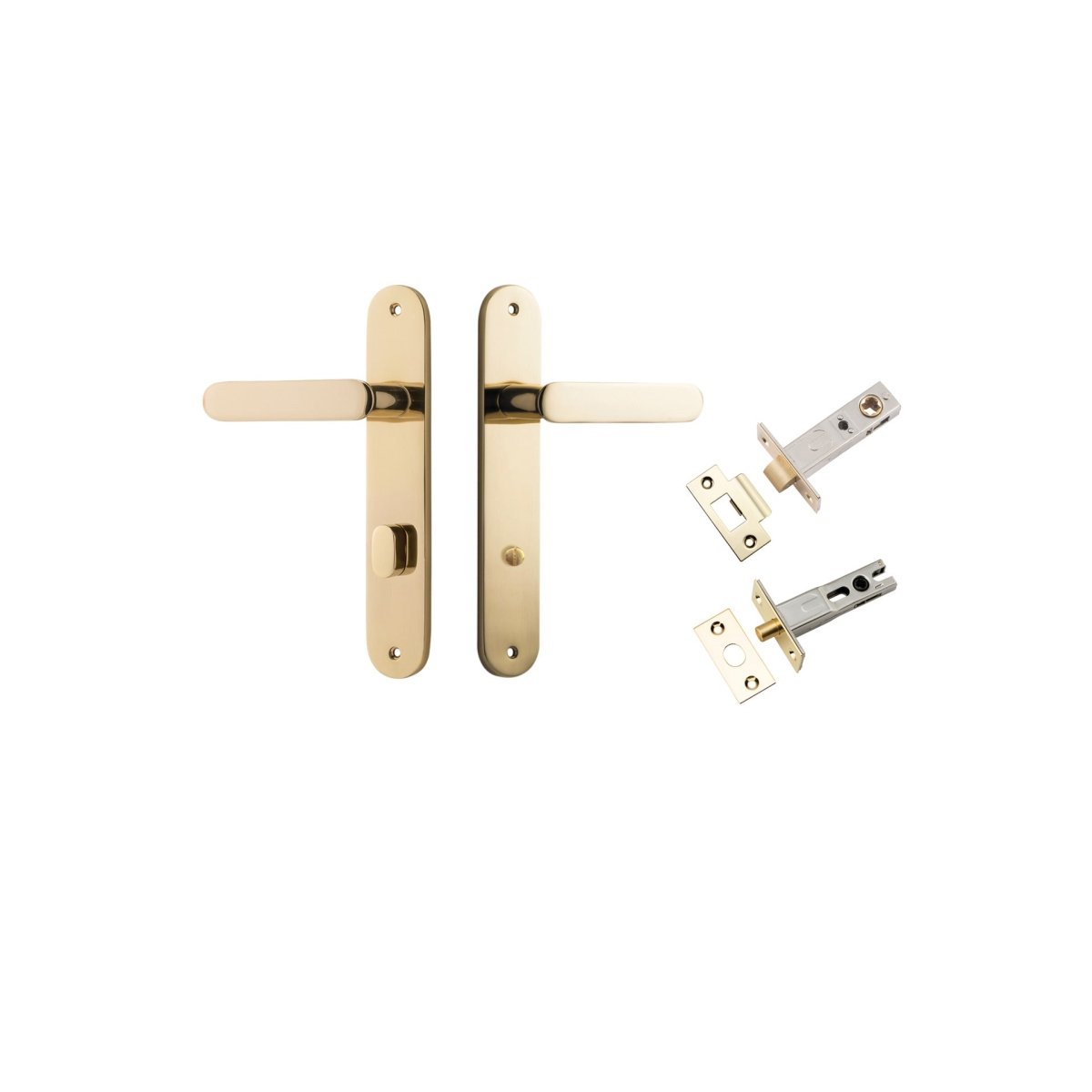 Bronte Lever - Oval Backplate - Ella Grace - Iver - Polished Brass - Door Levers