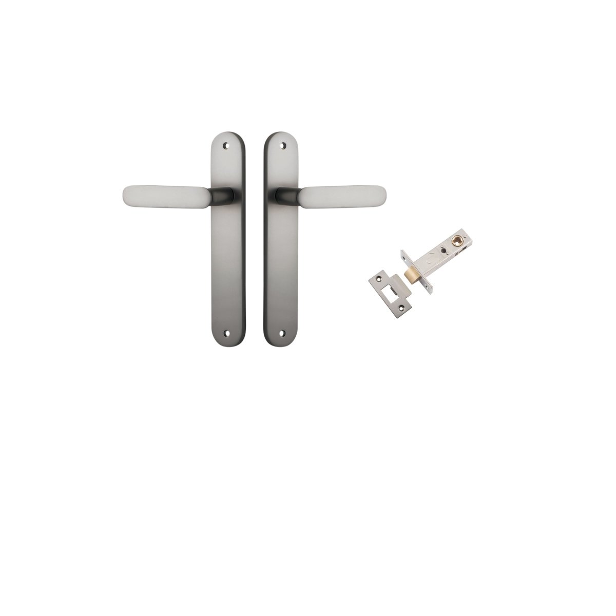 Bronte Lever - Oval Backplate - Ella Grace - Iver - Satin Nickel - Door Levers