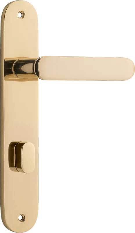 Bronte Lever - Oval Backplate - Ella Grace - Iver - Polished Brass - Door Levers