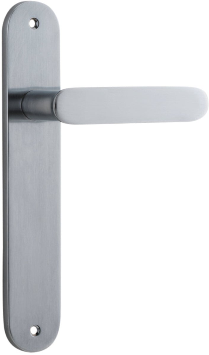 Bronte Lever - Oval Backplate - Ella Grace - Iver - Brushed Chrome - Door Levers