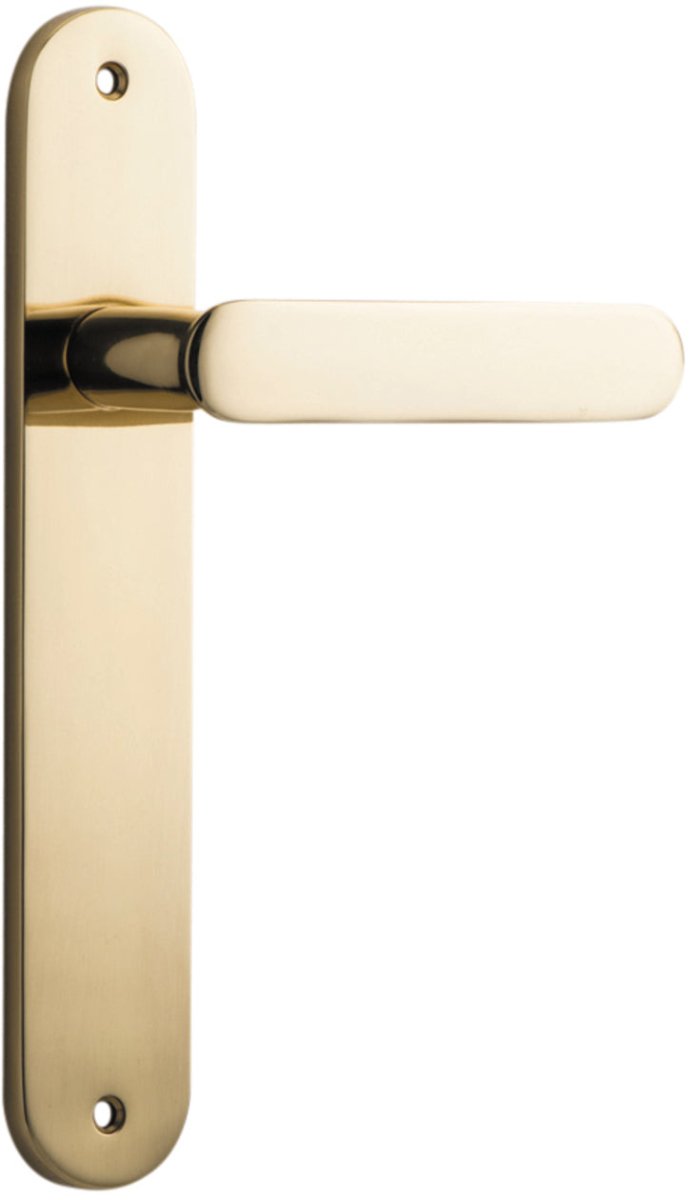 Bronte Lever - Oval Backplate - Ella Grace - Iver - Polished Brass - Door Levers