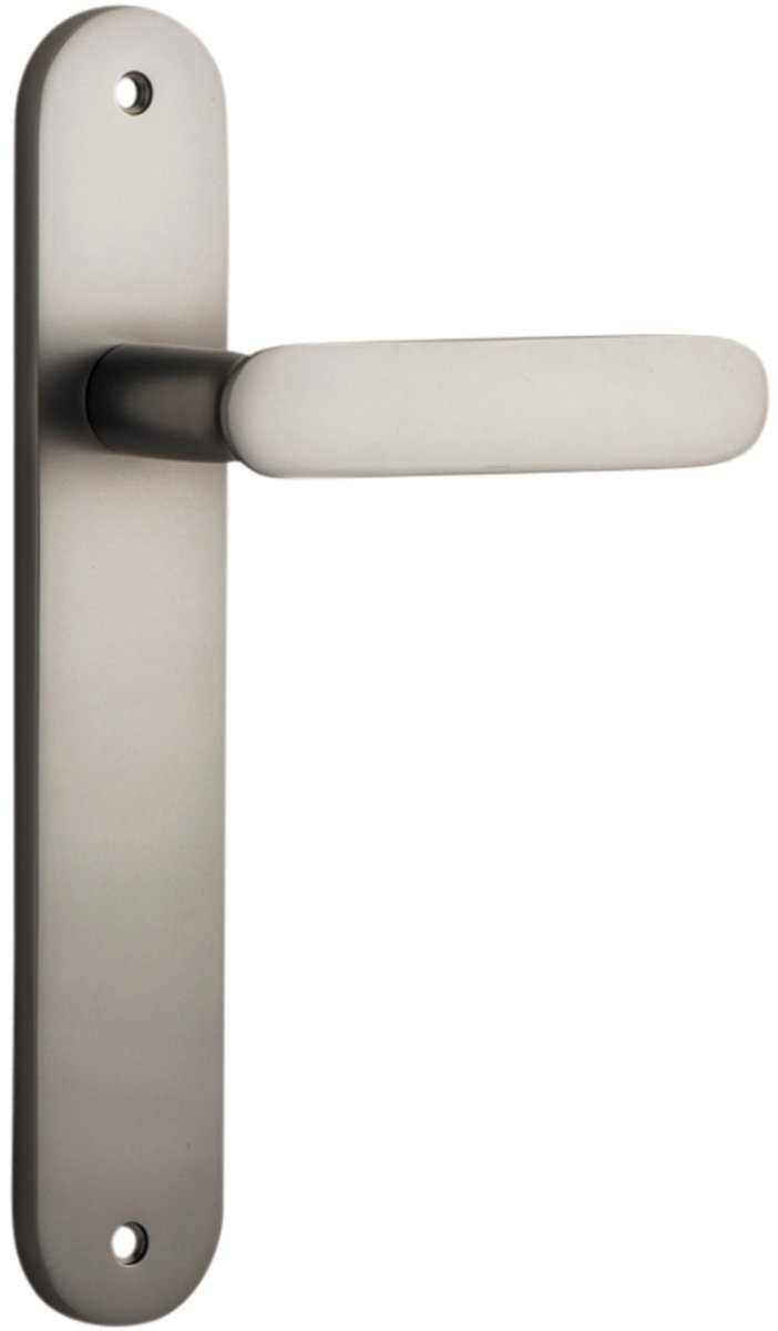 Bronte Lever - Oval Backplate - Ella Grace - Iver - Satin Nickel - Door Levers