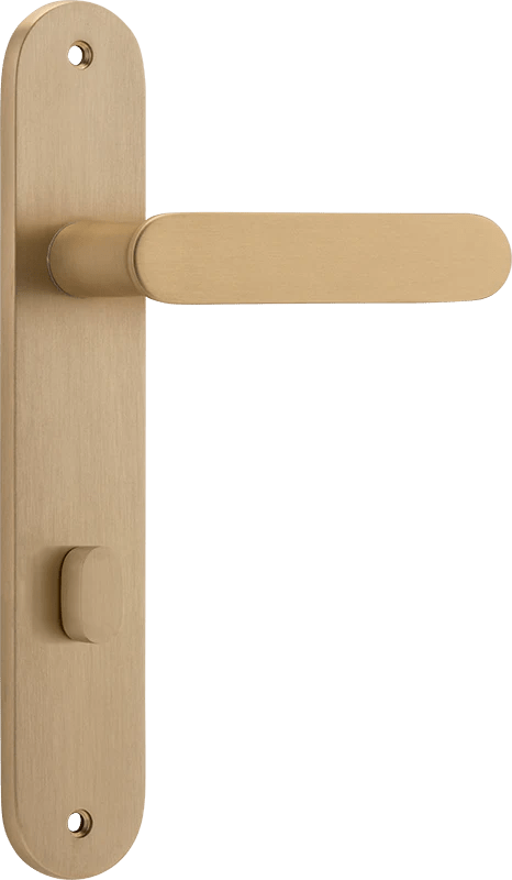 Bronte Lever - Oval Backplate - Ella Grace - Iver - Brushed Brass - Door Levers