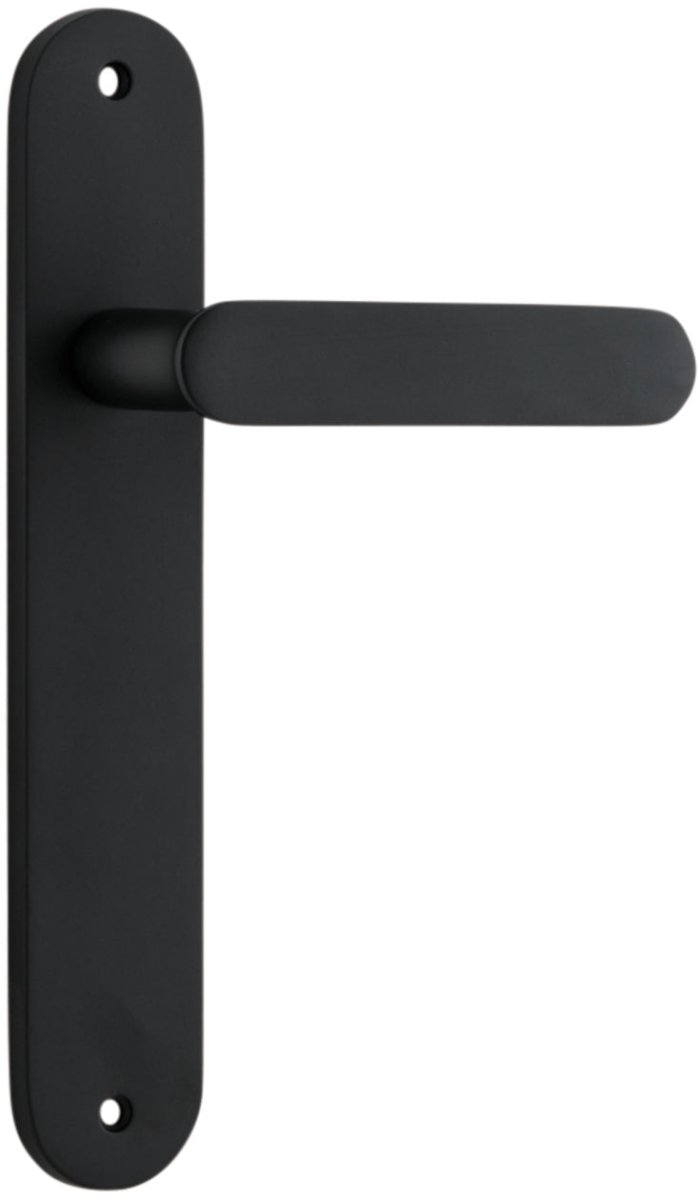 Bronte Lever - Oval Backplate - Ella Grace - Iver - Matt Black - Door Levers