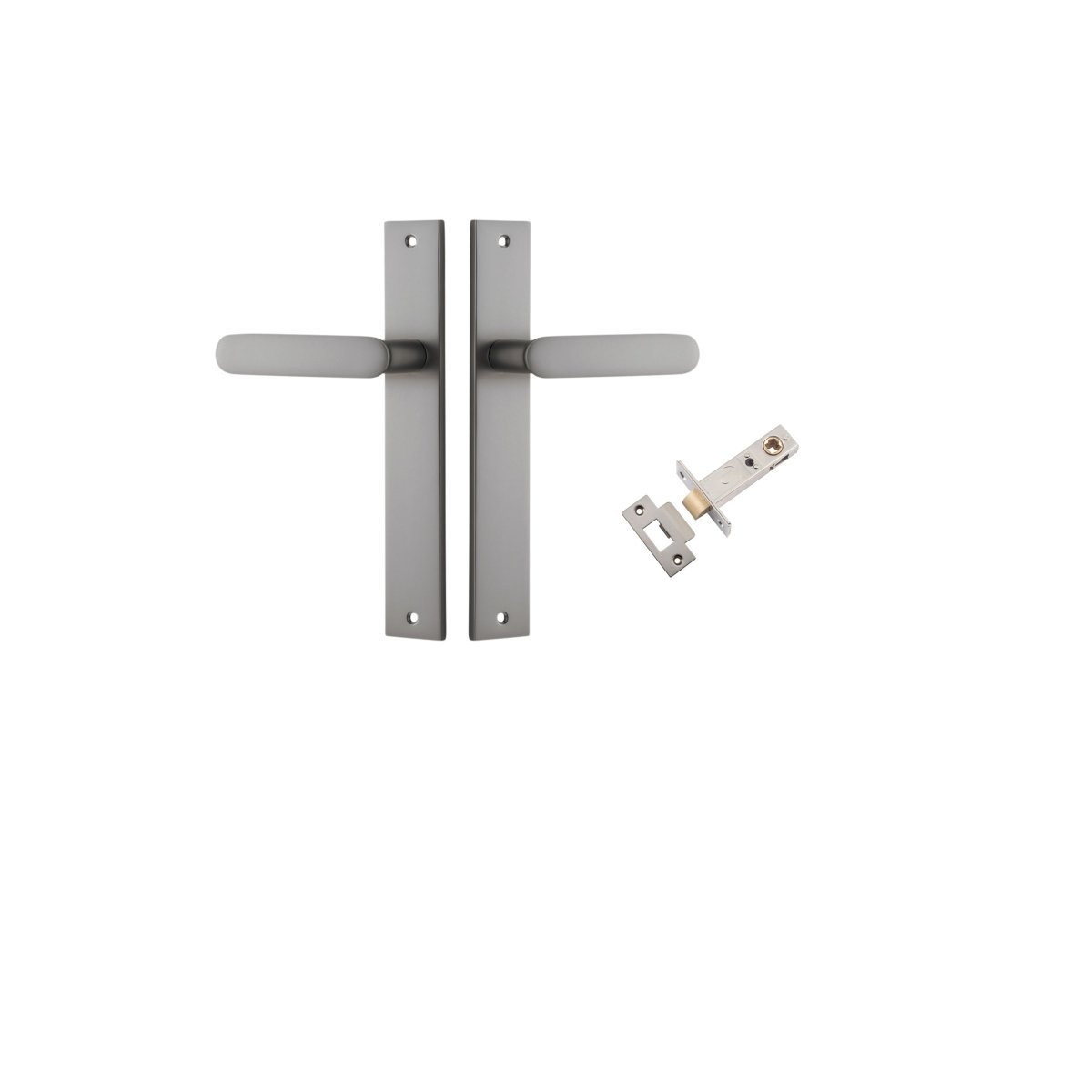 Bronte Lever - Rectangular Backplate - Ella Grace - Iver - Satin Nickel - Door Levers