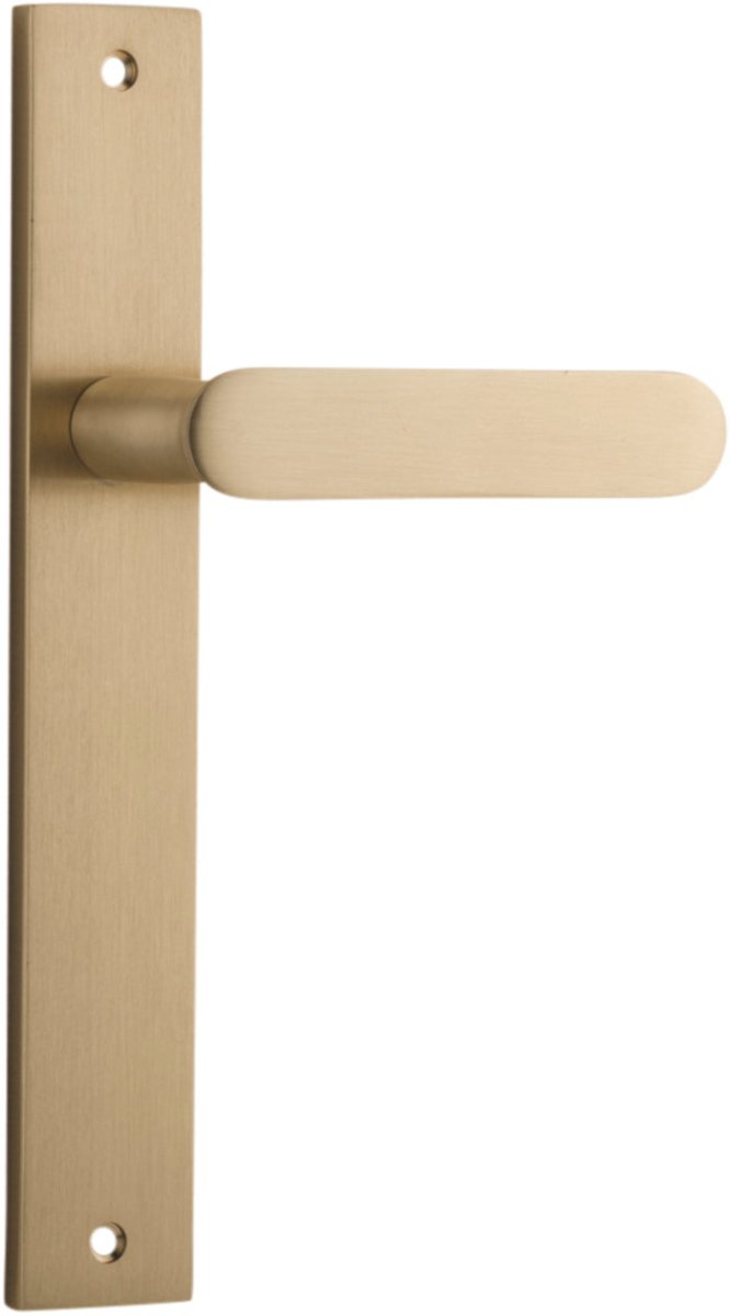 Bronte Lever - Rectangular Backplate - Ella Grace - Iver - Brushed Brass - Door Levers