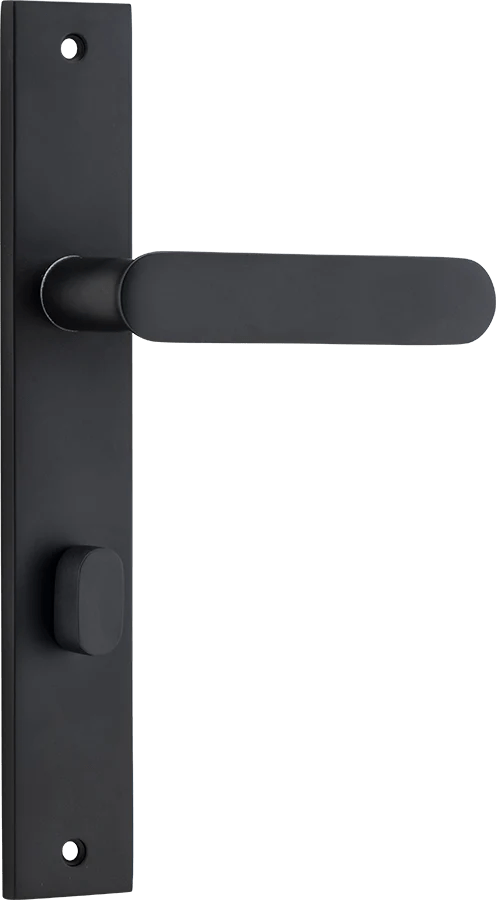 Bronte Lever - Rectangular Backplate - Ella Grace - Iver - Matt Black - Door Levers