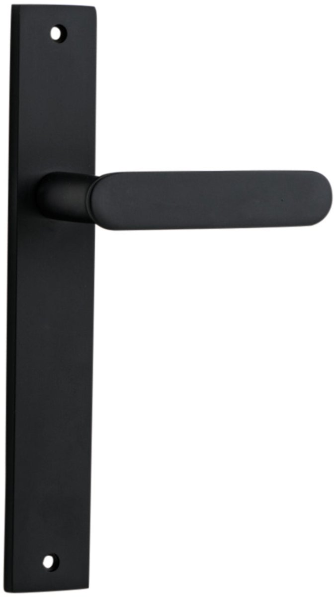 Bronte Lever - Rectangular Backplate - Ella Grace - Iver - Matt Black - Door Levers