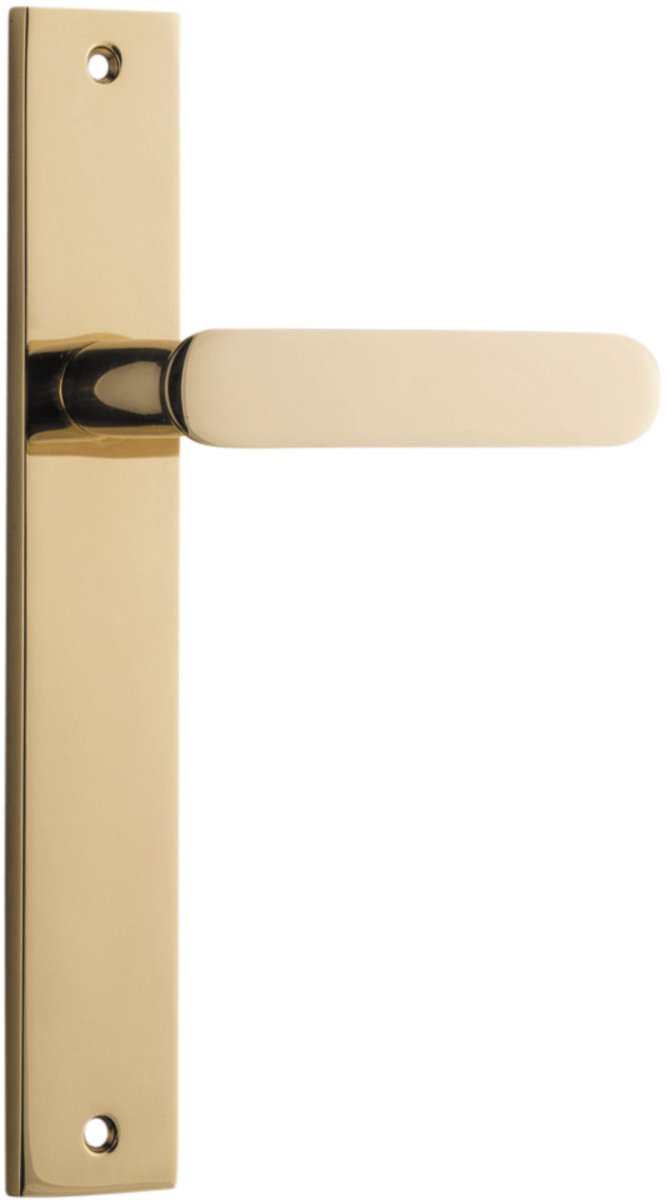 Bronte Lever - Rectangular Backplate - Ella Grace - Iver - Polished Brass - Door Levers