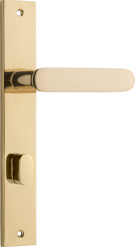 Bronte Lever - Rectangular Backplate - Ella Grace - Iver - Polished Brass - Door Levers