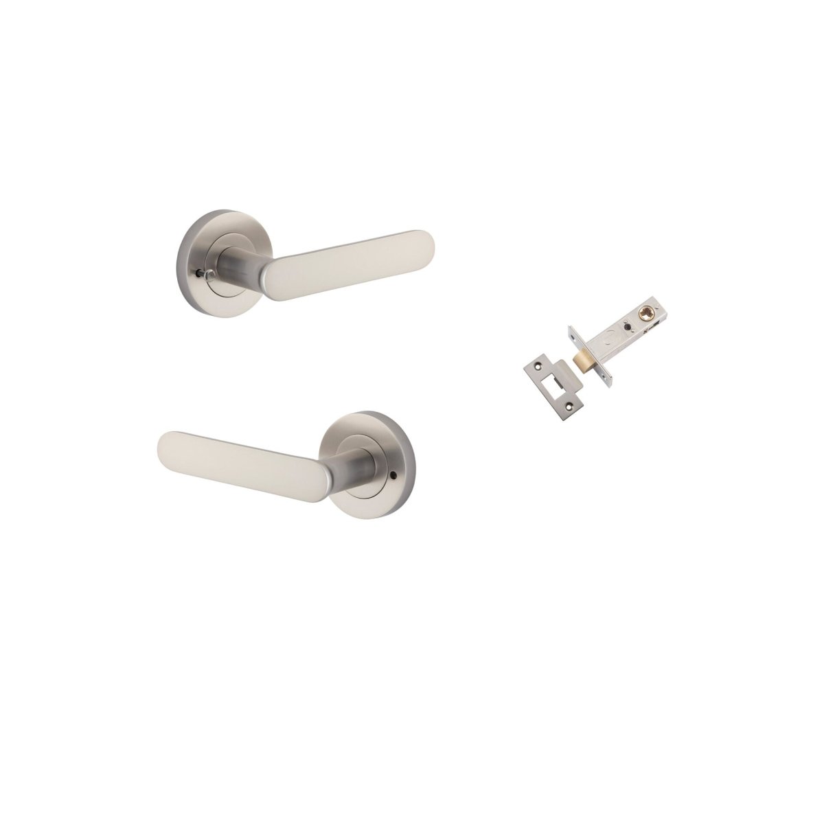 Bronte Lever - Round Rose - Ella Grace - Iver - Satin Nickel - Door Levers