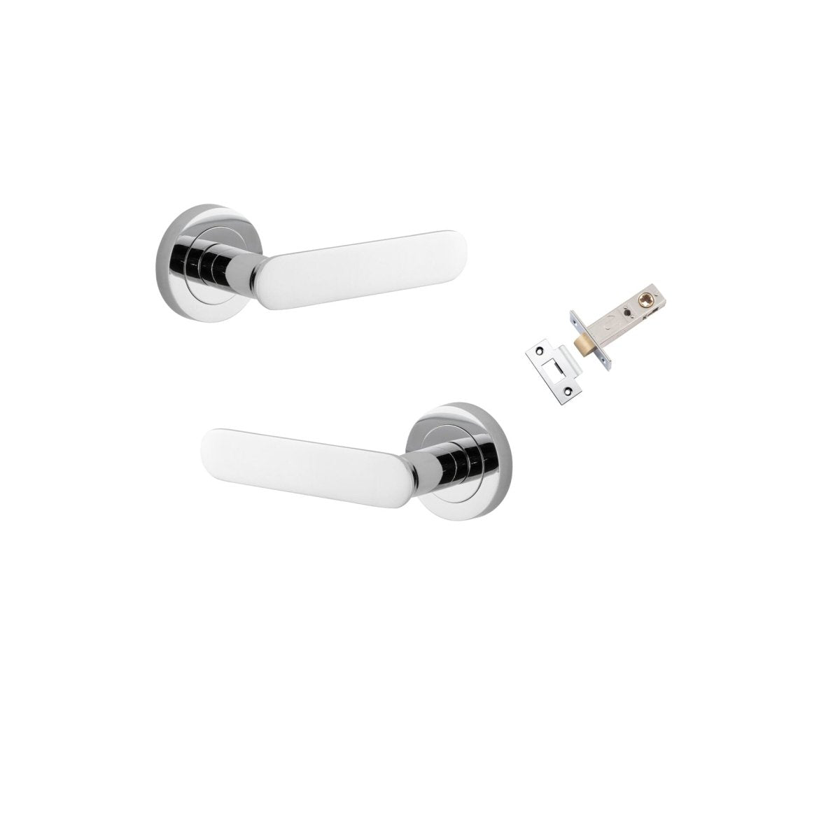 Bronte Lever - Round Rose - Ella Grace - Iver - Polished Chrome - Door Levers