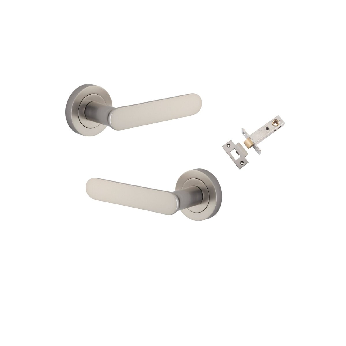 Bronte Lever - Round Rose - Ella Grace - Iver - Satin Nickel - Door Levers