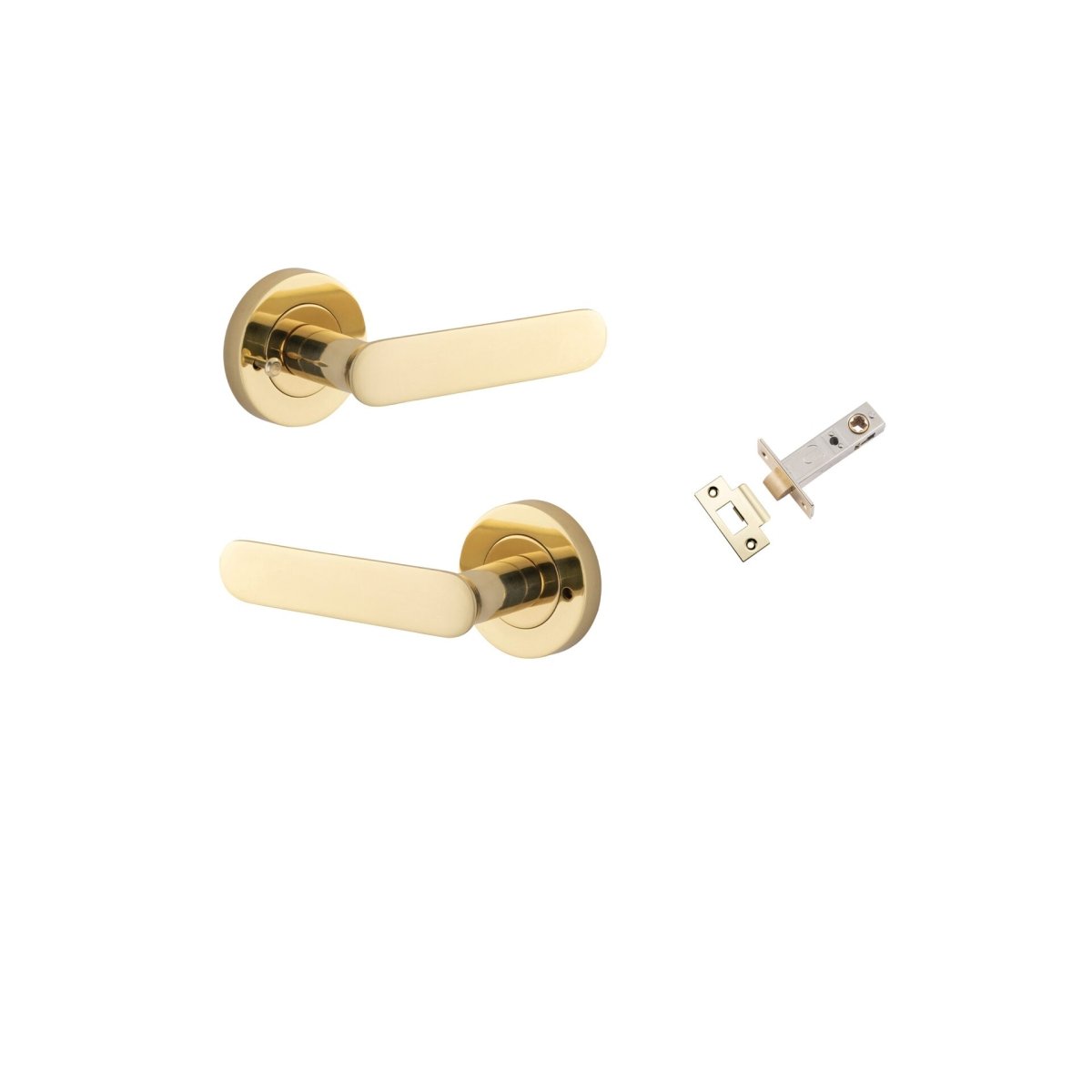 Bronte Lever - Round Rose - Ella Grace - Iver - Polished Brass - Door Levers