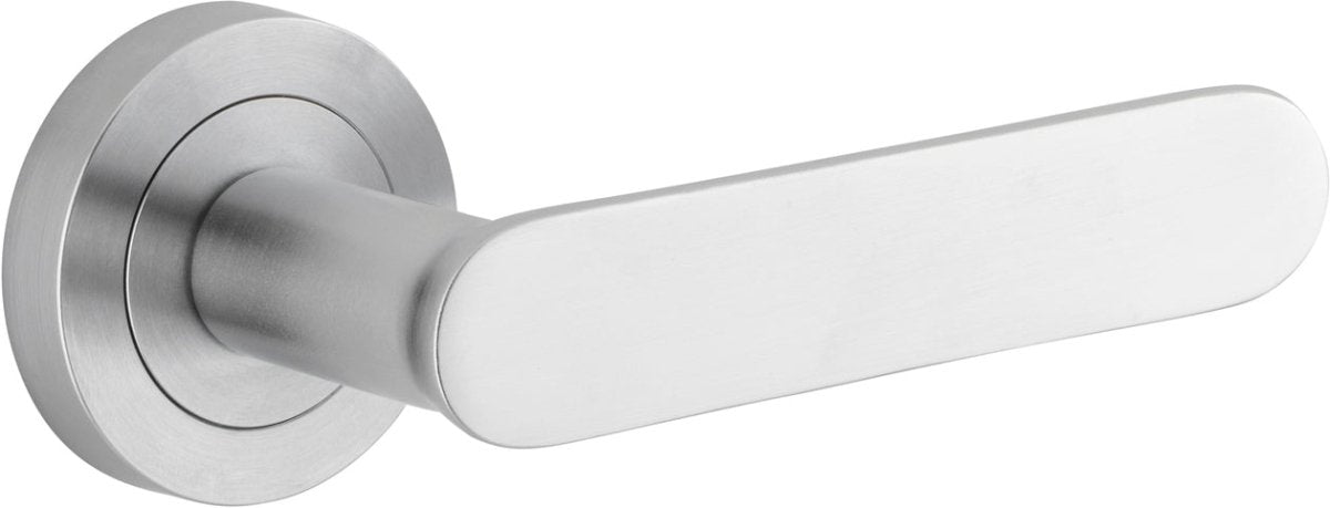 Bronte Lever - Round Rose - Ella Grace - Iver - Brushed Chrome - Door Levers