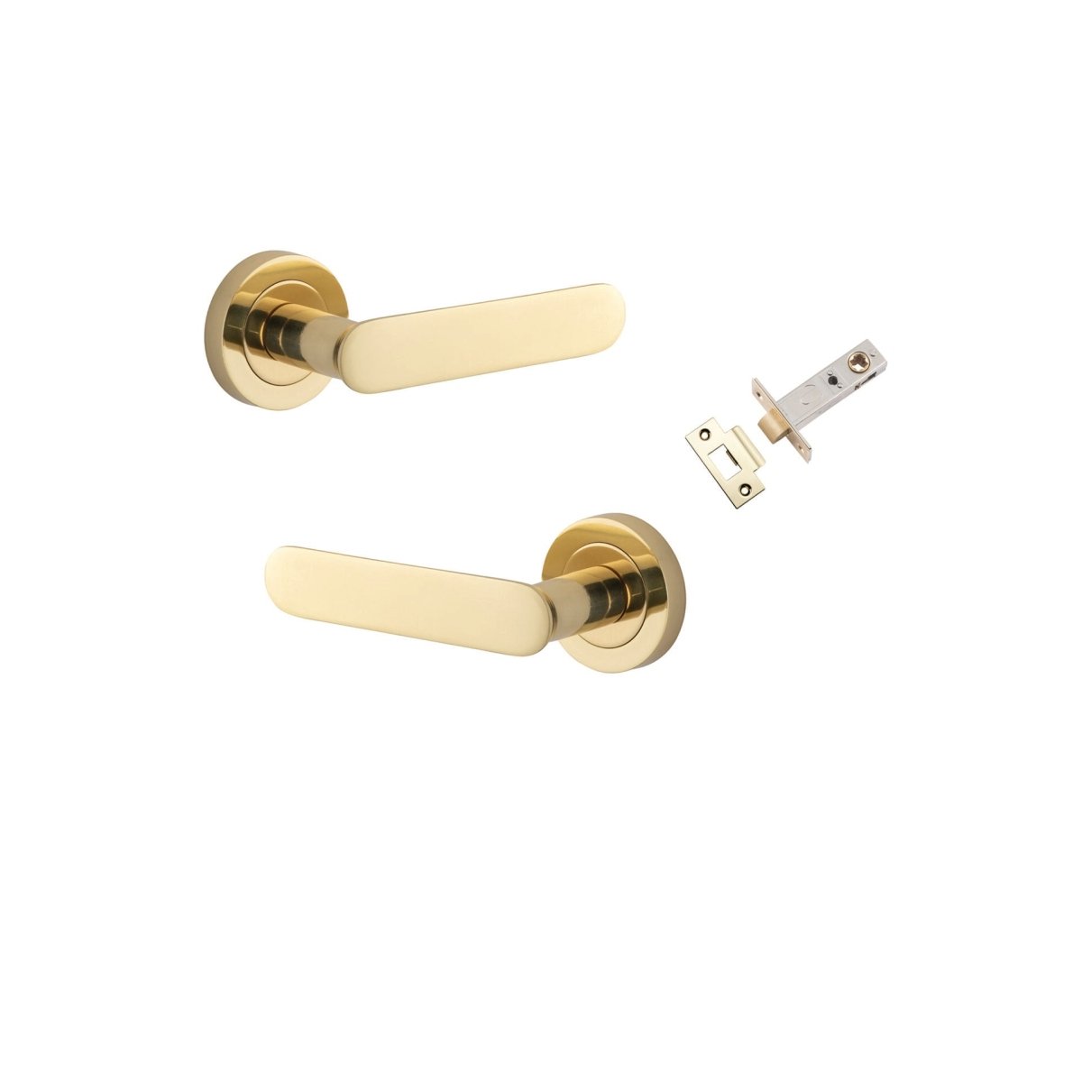 Bronte Lever - Round Rose - Ella Grace - Iver - Polished Brass - Door Levers