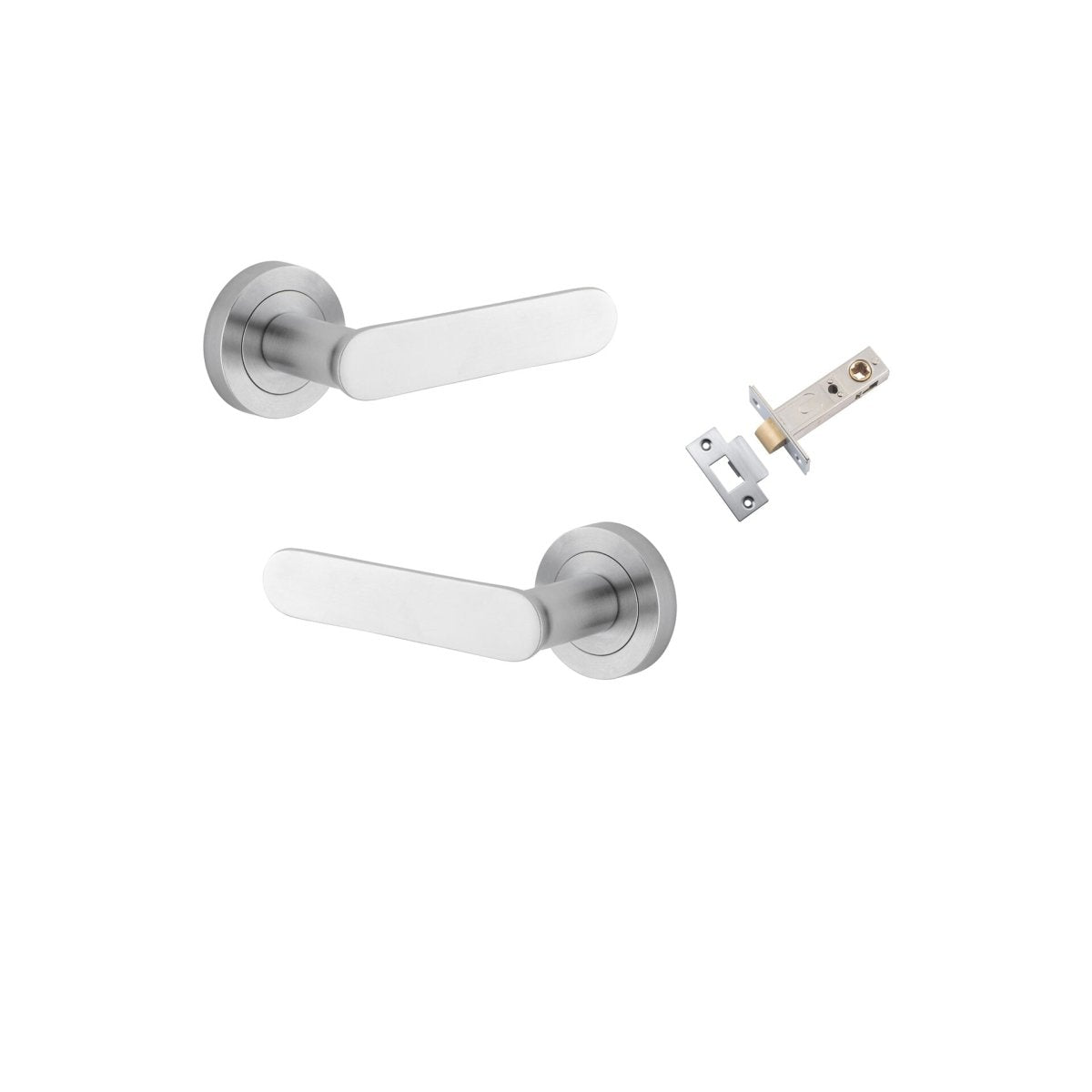 Bronte Lever - Round Rose - Ella Grace - Iver - Brushed Chrome - Door Levers