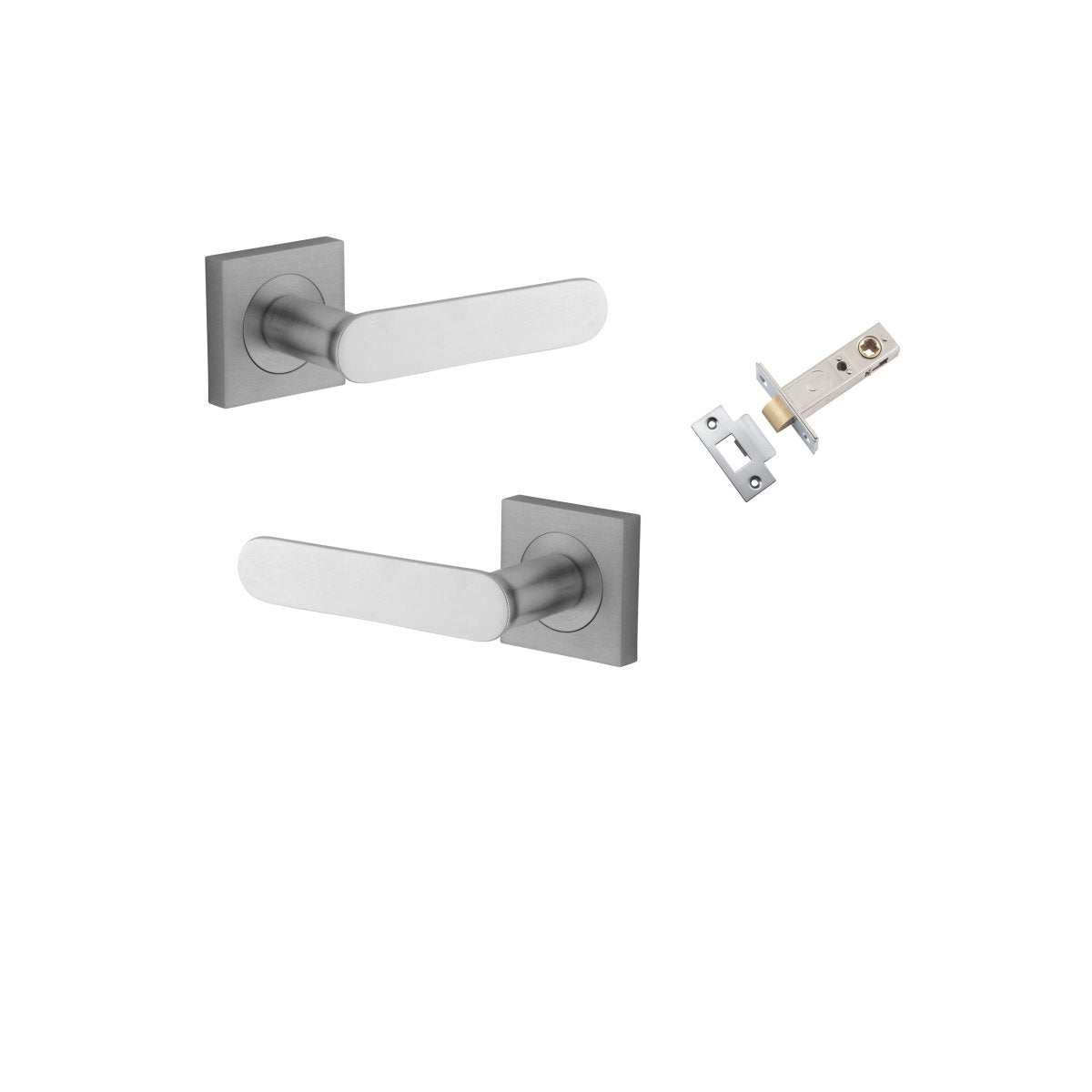 Bronte Lever - Square Rose - Ella Grace - Iver - Brushed Chrome - Door Levers