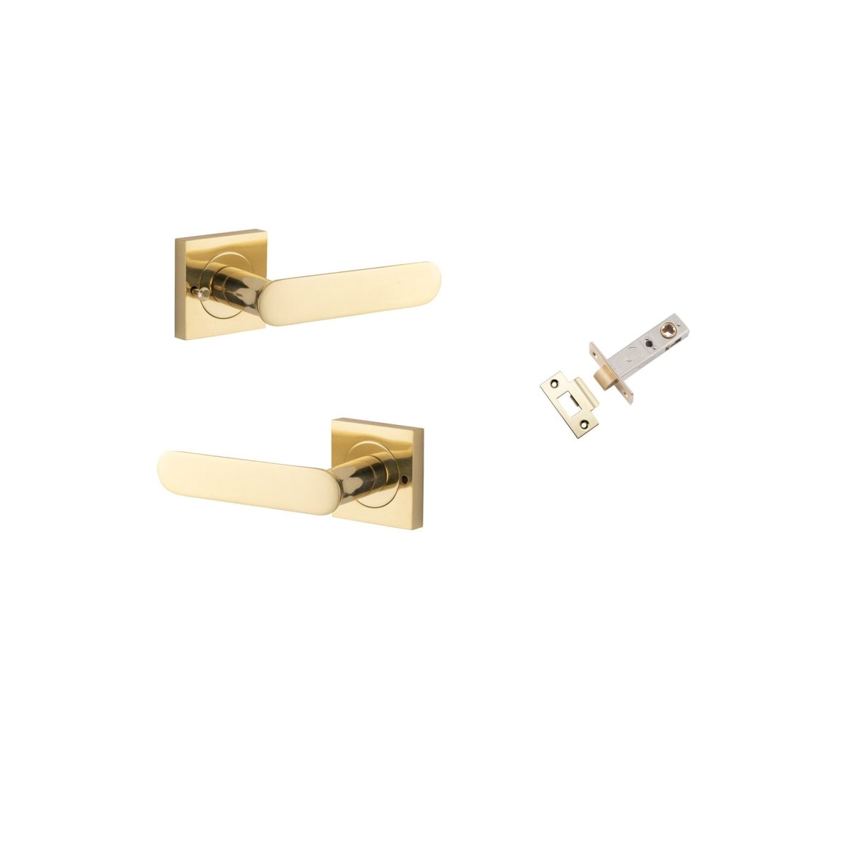 Bronte Lever - Square Rose - Ella Grace - Iver - Polished Brass - Door Levers