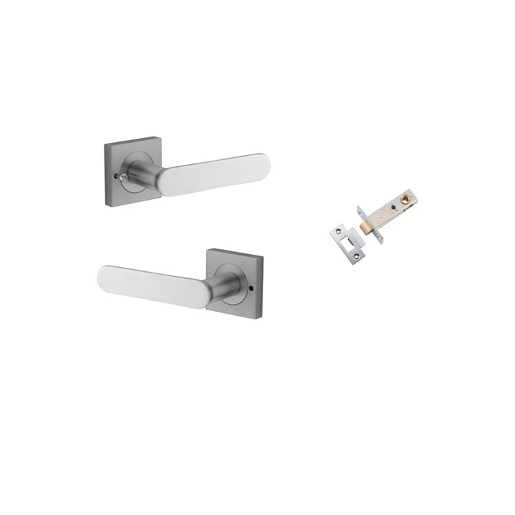 Bronte Lever - Square Rose - Ella Grace - Iver - Brushed Chrome - Door Levers