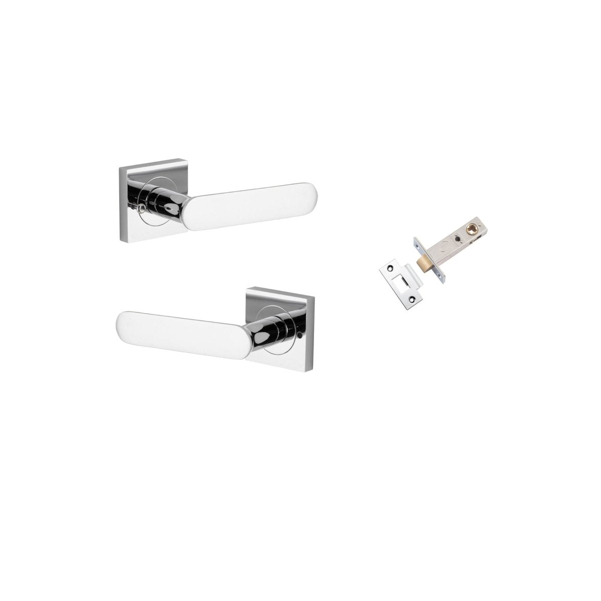 Bronte Lever - Square Rose - Ella Grace - Iver - Polished Chrome - Door Levers